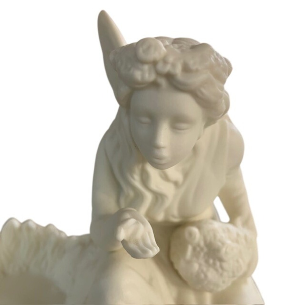 Vintage PartyLite Ariana's Garden Fairy Porcelain Candle Holder Set Bisque - Picture 6 of 16